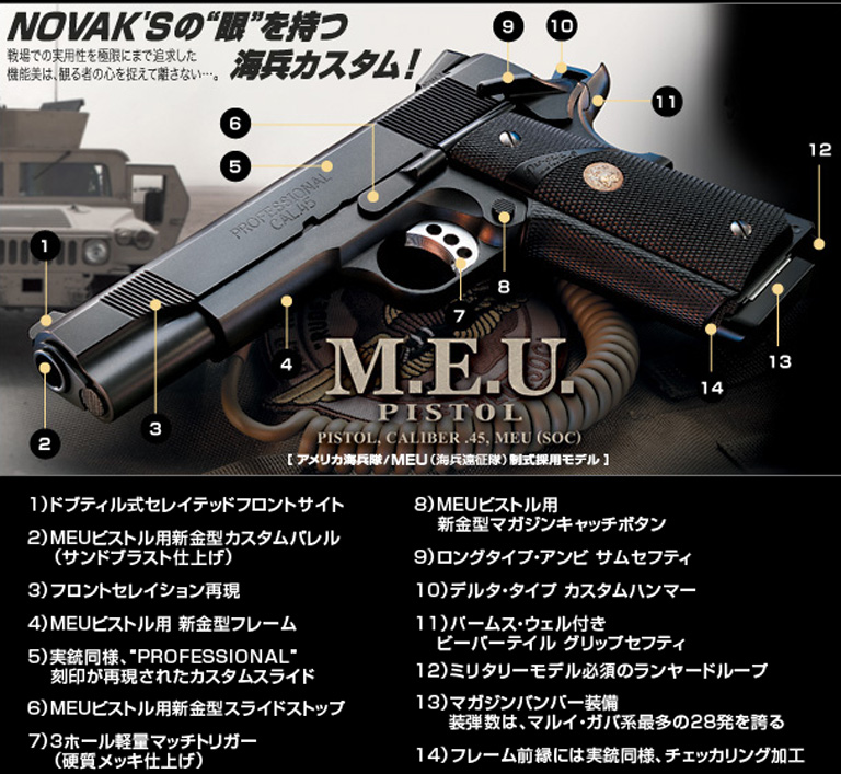 東京マルイ M.E.U ピストル ガスブローバック | 鉄道模型・プラモデル 