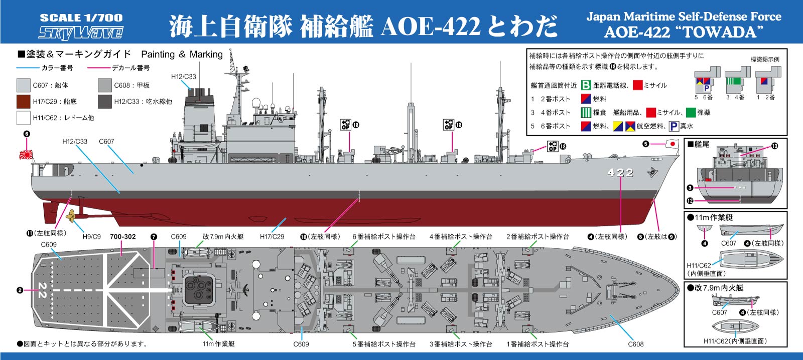 ピットロード J95 1/700 海上自衛隊 補給艦 AOE-422 とわだ | ホビー