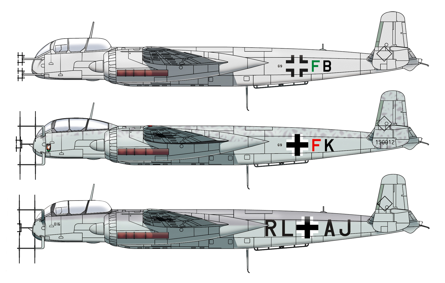 プラッツ AE-3 1/72 He219A-0 ウーフー ヴェルナー・シュトライプ
