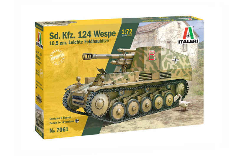 イタレリ IT7061 1/72 WW.II ドイツ軍 Sd.Kfz.124 10.5cm自走榴弾砲 