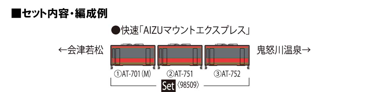 トミックス 98509 会津鉄道AT-700・AT-750形 3両セット Nゲージ | 鉄道