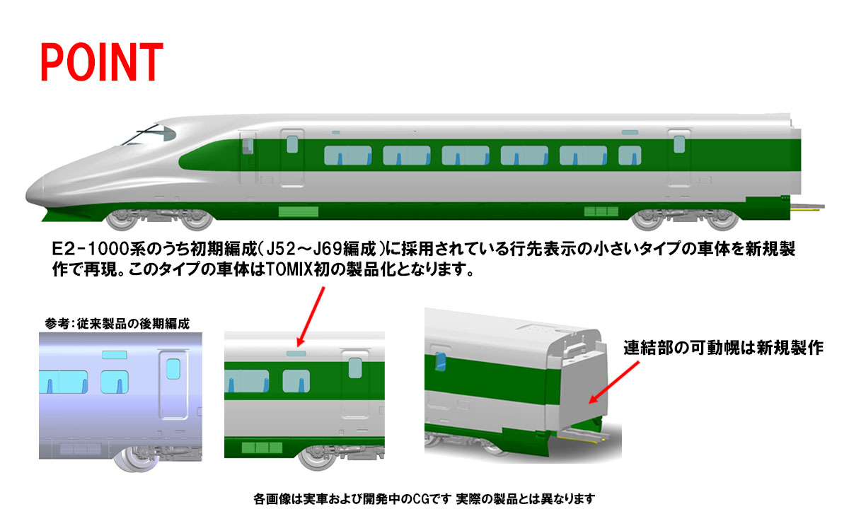 未使用品　KATO E2系1000番台新幹線「やまびこ・とき」10両セット