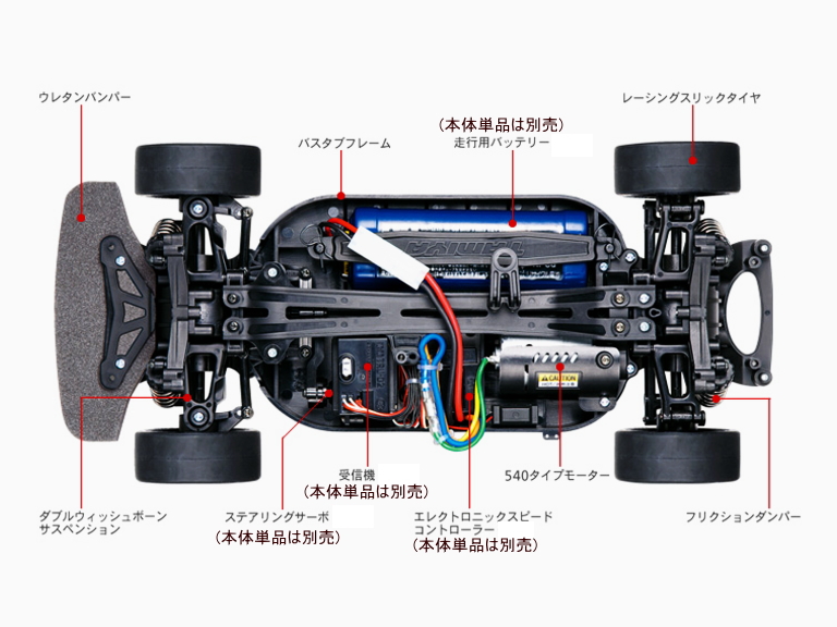 タミヤ 58480 Honda シビック TYPE R R3 JAS モータースポーツ（TT-01