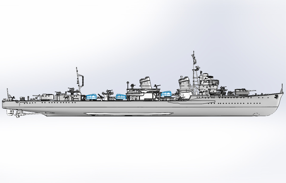 1/350 帝国海軍 駆逐艦「潮」 | 鉄道模型・プラモデル・ラジコン・ガン 