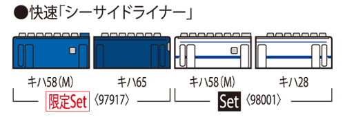 トミックス 97917 【限定】 キハ58系 （ 快速シーサイドライナー・キハ 