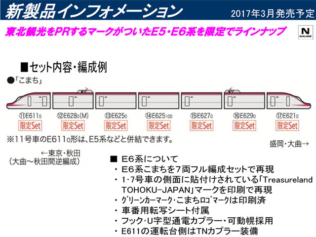 トミックス 98965 <限定>E6系秋田新幹線(こまちTreasureland TOHOKU