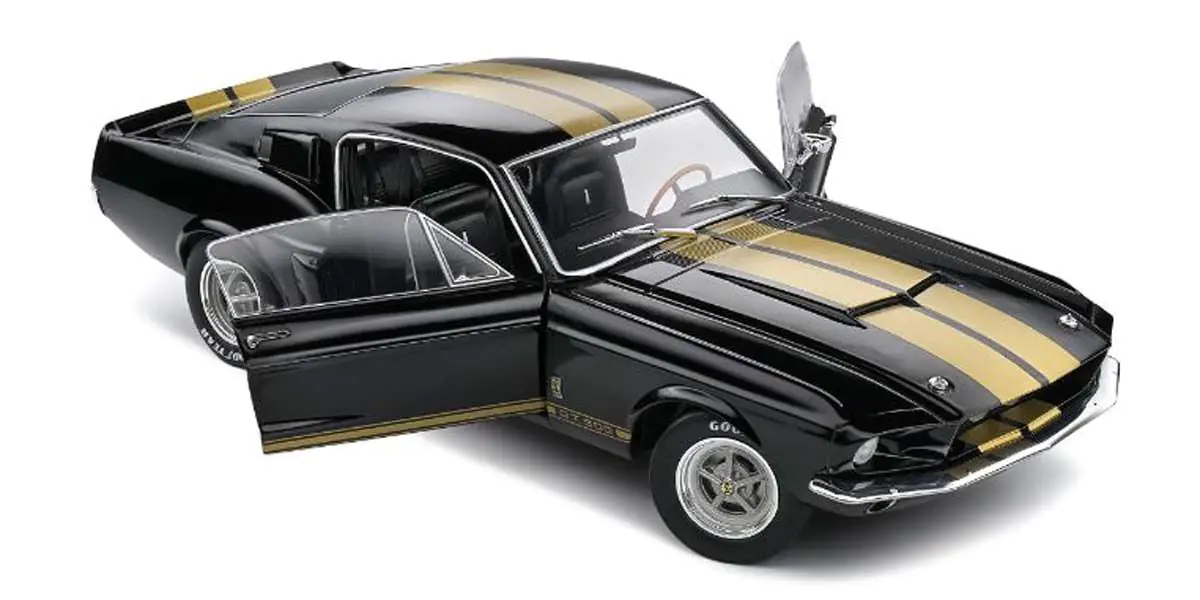 SOLIDO 1/18 シェルビー GT500 1967 ブラック/ゴールドストライプ 