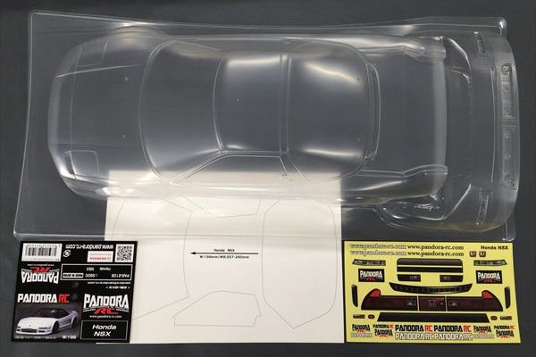 パンドラRC HONDA NSX 1/10電動RCカー用未塗装ボディ | 鉄道模型