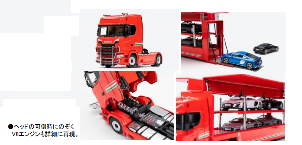 KENGFai 1/64 Scania transport vehicle White ※トレーラーヘッド +