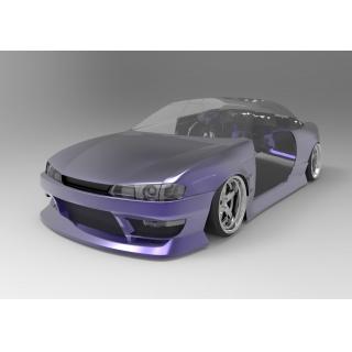 アディクション S14シルビア後期 BN SPORTS FULLSETエアロボンネット 