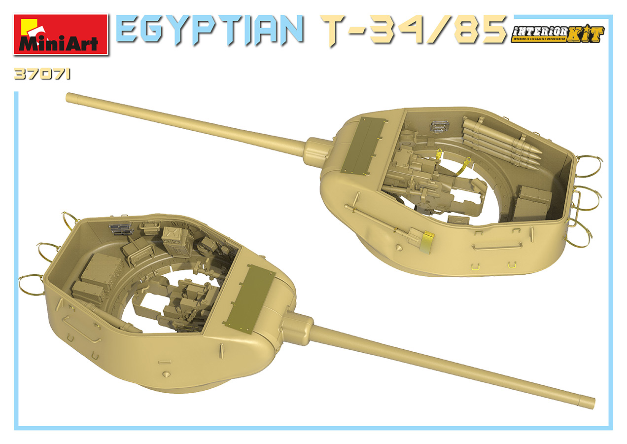 1/35 エジプト軍 T-34/85フルインテリア（内部再現） | 鉄道模型