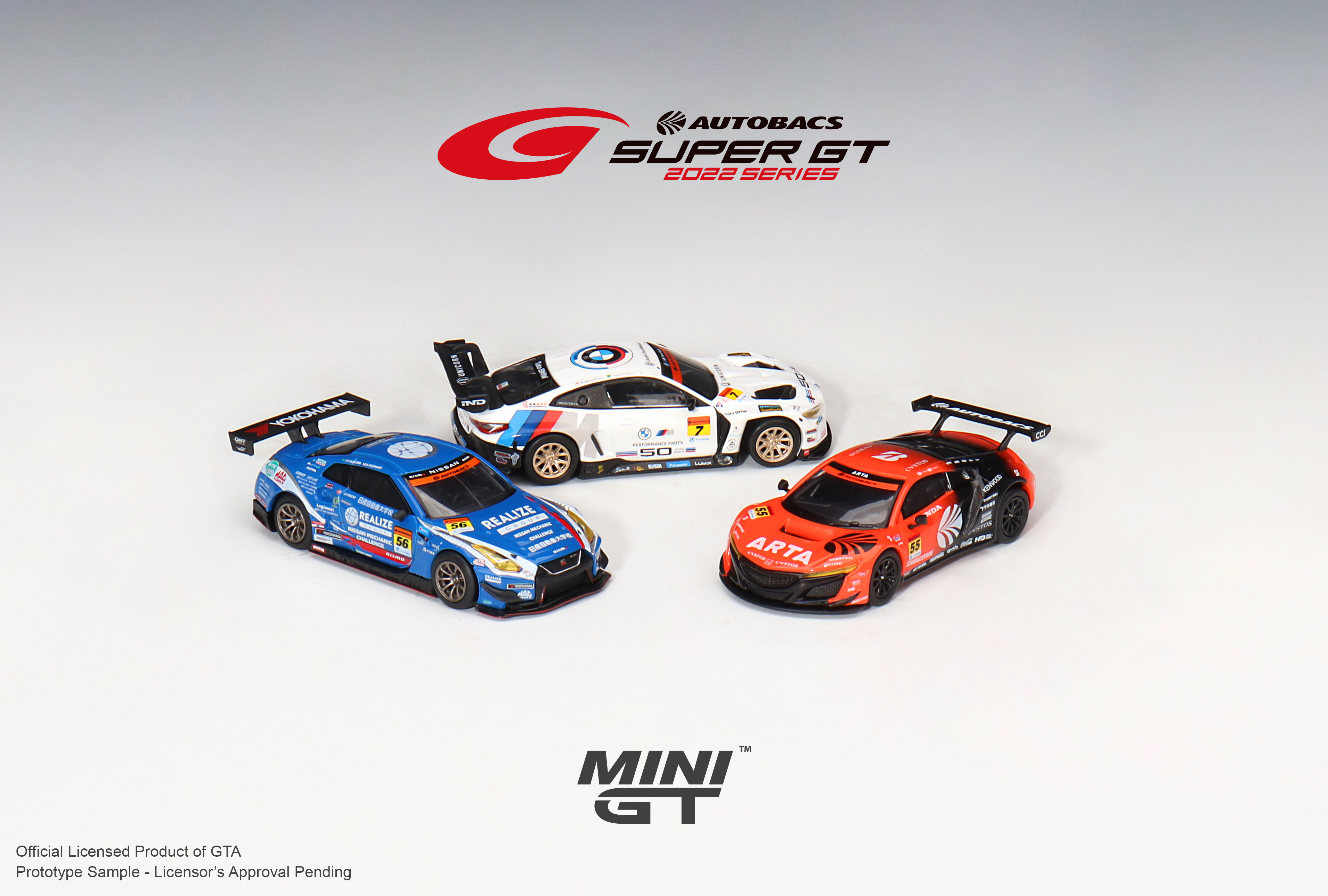 MINI-GT 1/64 Honda NSX GT3 EVO22 SUPER GTシリーズ 2022 #55 ARTA(左