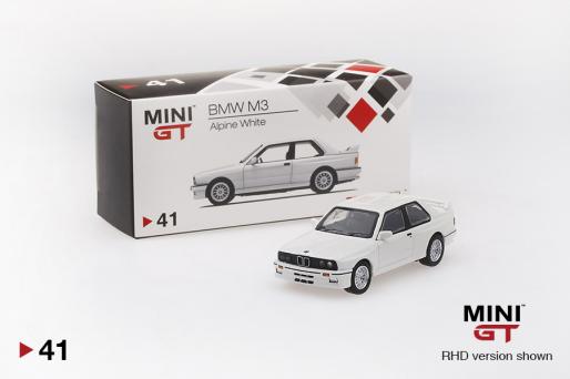 MINI-GT 1/64 BMW M3 E30 アルピンホワイト 左ハンドル | 鉄道模型