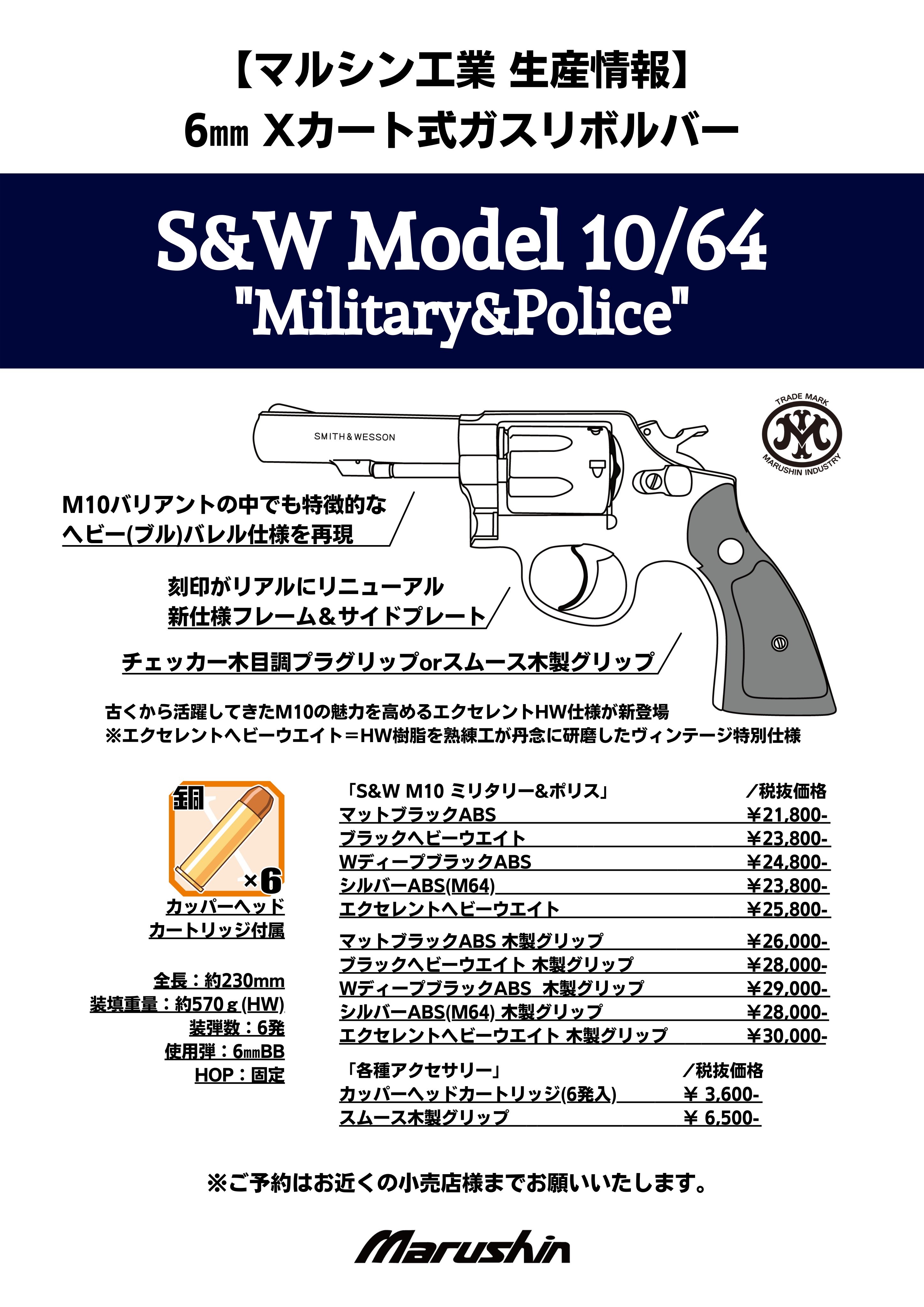 マルシン S&W M10 Military&Police マットブラックABS チェッカー