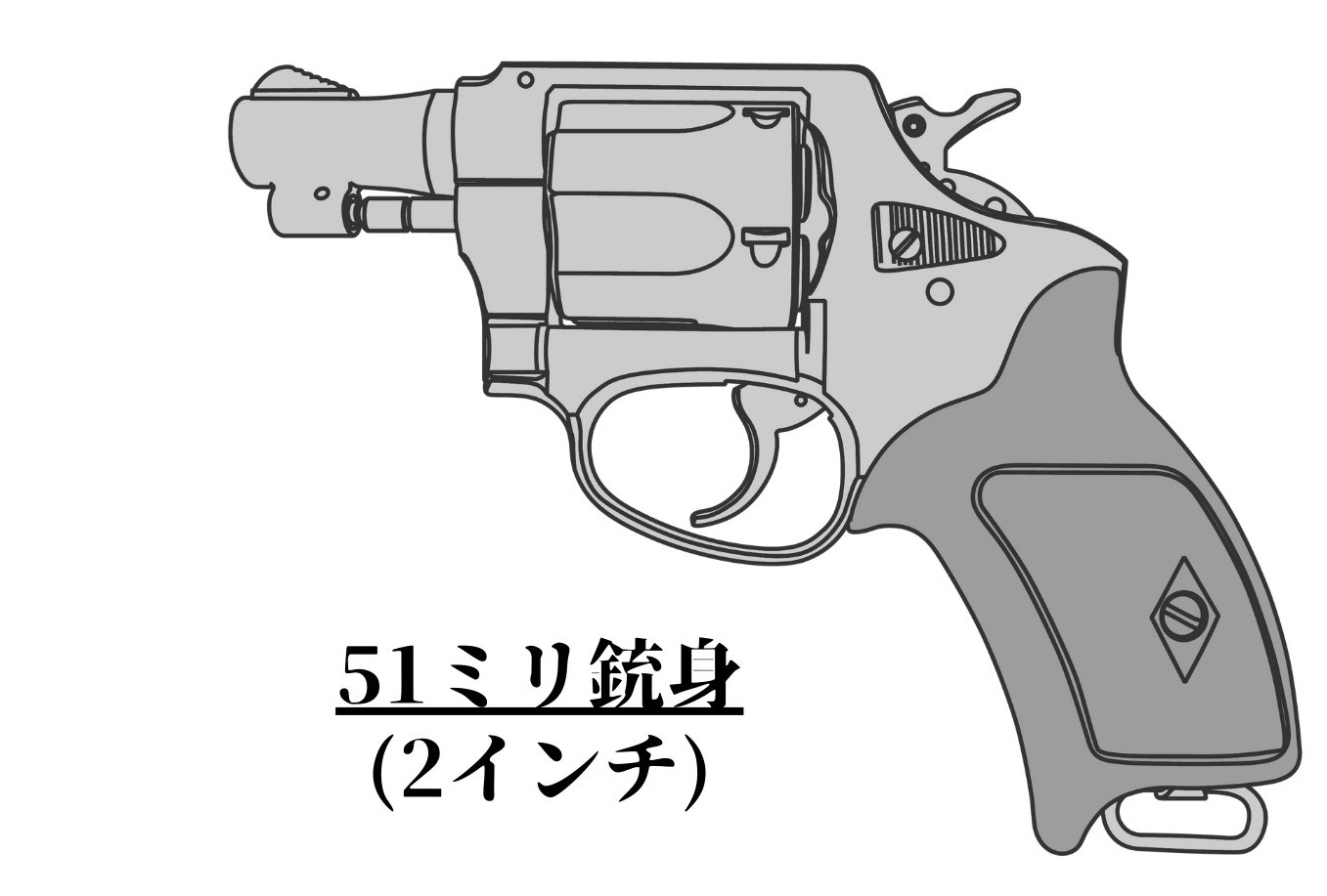 ポリスリボルバー 51ミリ銃身（2inch） エクセレントHW | 鉄道模型