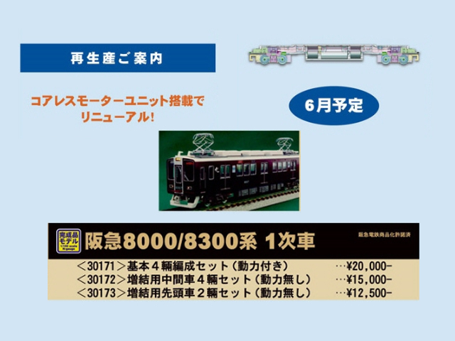 再生産 グリーンマックス 30173 阪急8000/8300系 1次車 増結(先頭