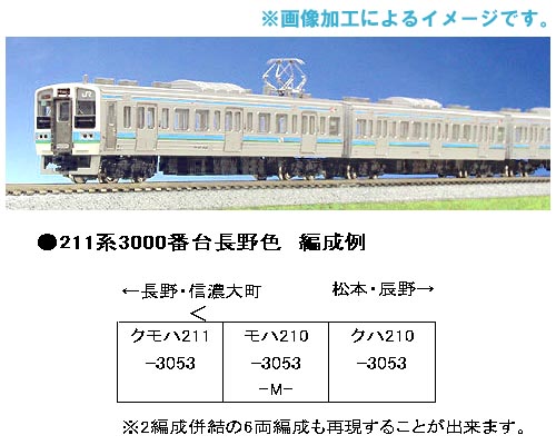 KATO 211系3000番台 長野色 3両セット③