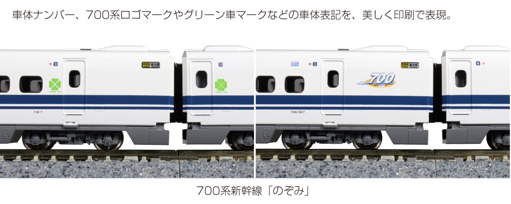 Nゲージ  KATO製  新幹線 700系のぞみ 基本8両セット