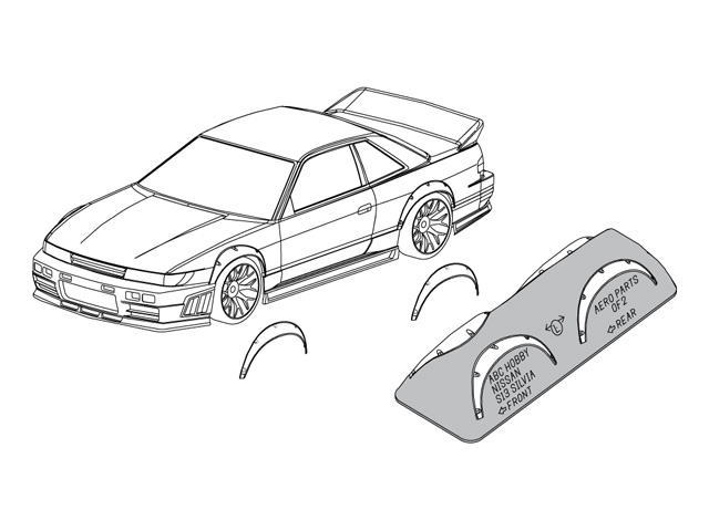 バリバリオーバーフェンダー009（ABCホビー製ボディ/ニッサン・S13