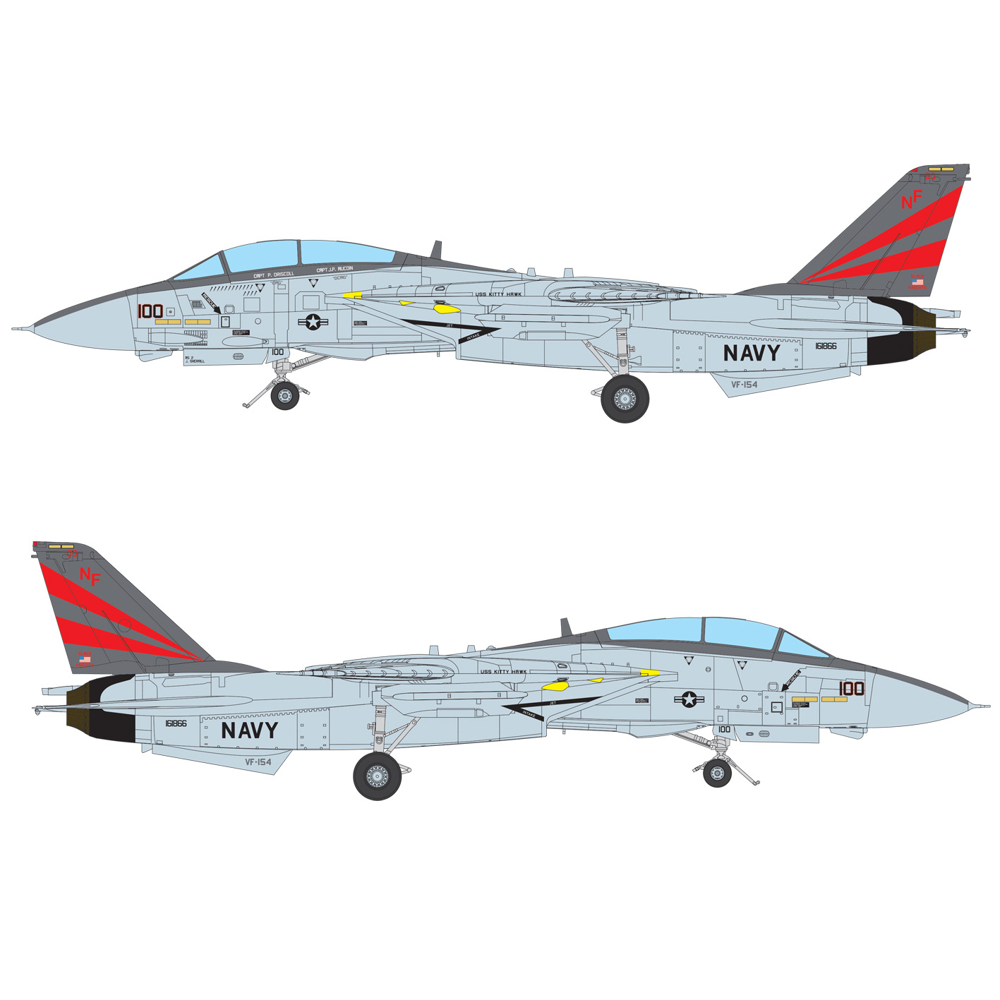 1/72 F-14D トムキャット アメリカ海軍 VF-31 NK101 - 模型/プラモデル