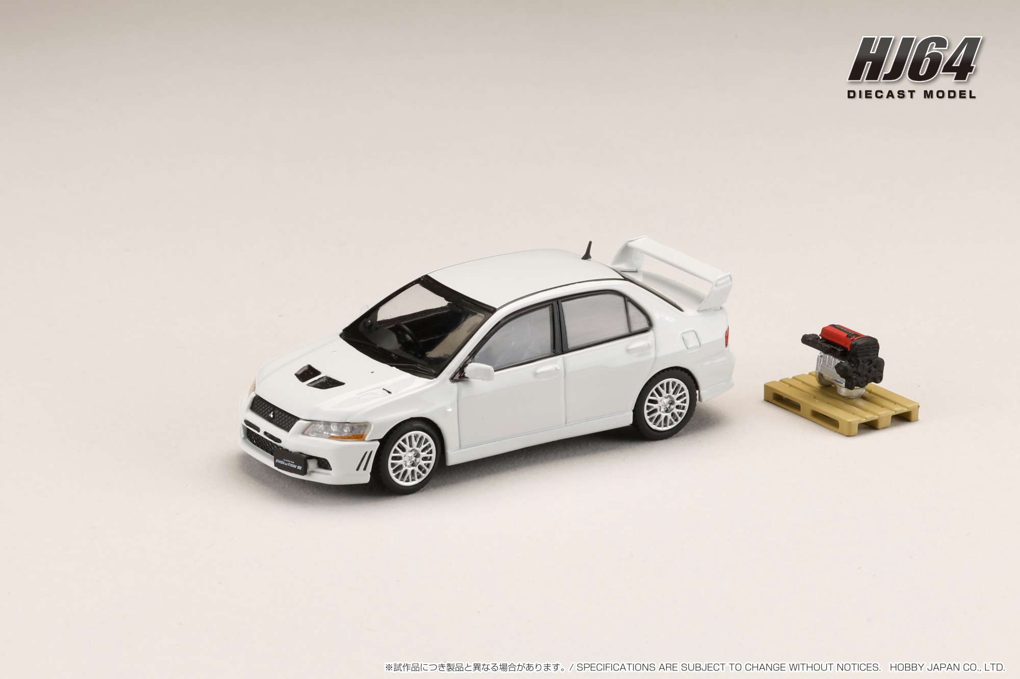 1/64 三菱ランサー GSR EVOLUTION 7 エンジンモデル付き スコーティア