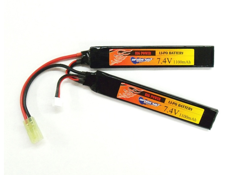 オプションNO.1 GB-0009 BIG POWER LIPO 7.4V 1100mAh ×2本