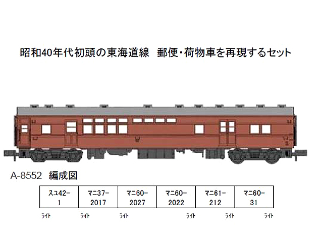 ☆再生産☆マイクロエース A8552 国鉄 郵便・荷物列車 6両セット