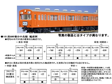 KATO 10-1170 101系800番台中央線 6両基本セット | 鉄道模型 通販